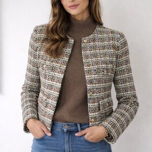 Truth Women's Tweed Blazer - Black, White, Brown